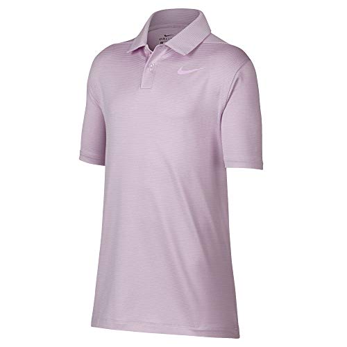 Polo Nike Dry Ctrl Stripe garçon : maillot de sport noir et blanc