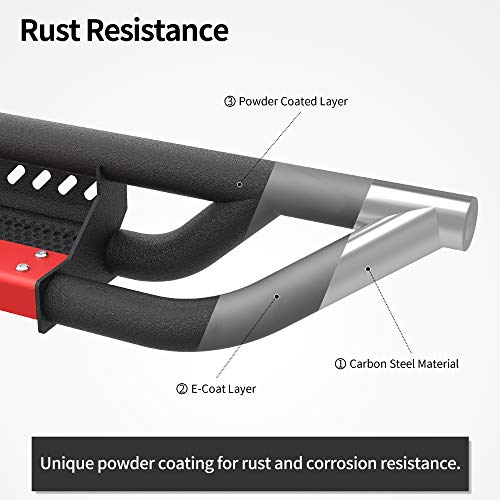 Image of OEDRO Paintable Running Boards Fit for 2007-2018 Jeep Wrangler JK 2 Door