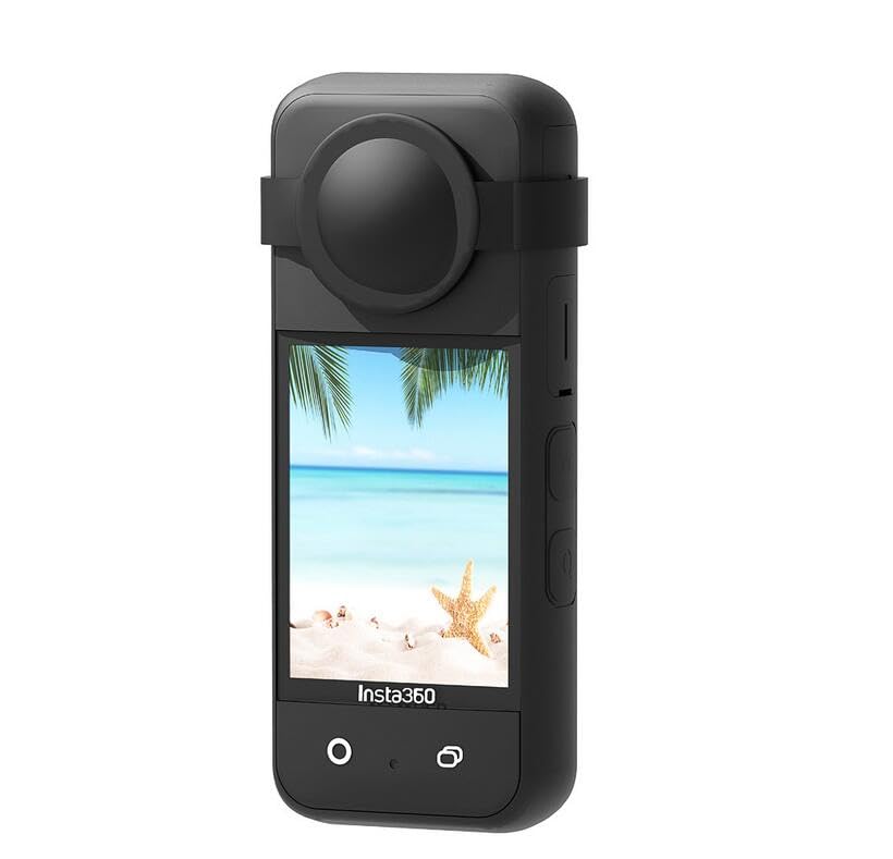 AFYMY Silicon case + Silicon Lens Cap for Insta360 ONE X3 Camera (Black)-image-42