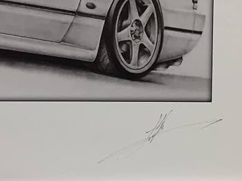 Amazon.co.jp: 【鉛筆画】日産 シルビア S13 A4額縁・作者直筆