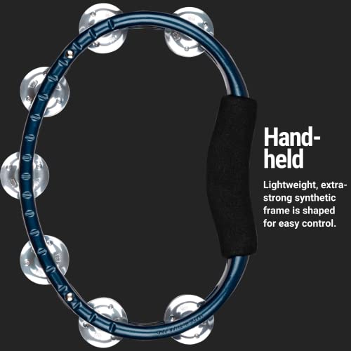 Meinl Percussion Traditional Synthetic Handheld Tambourine Musical Instrument For Recording Or Live — Not Made In China — Double Row Jingles, 2-Year Warranty (Tmt1A-B) #TOP1