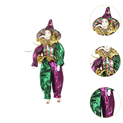 Muñeco Harlequín de Porcelana Posable 18.5 in miniatura 4