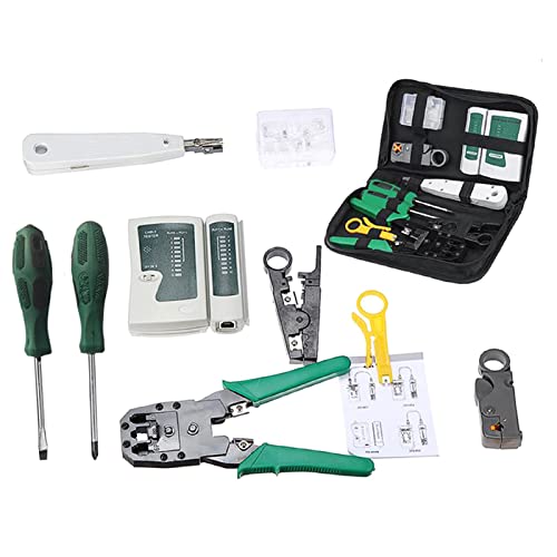 Dabey Kit de ferramentas de manutenção de rede,9 em 1 LAN Network Fix Cable Tester Crimper Alicate K
