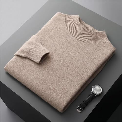 Men's Cashmere Sweater Pullover Semi-High Neck Leisure Sweater Wool Sweater2