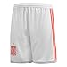 adidas, Pantaloncini da Trasferta della Spagna per Bambini, Unisex, Replica, Unisex - Bambini, Pantaloncini da Trasferta per Bambini della Spagna, BR2690, Bianco/Rosso Bruno/Blu, 140
