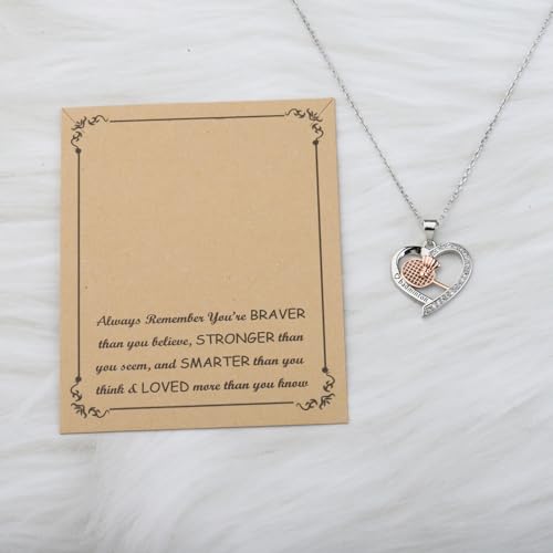 BNQL Badminton Necklace Bracelet Badminton Gifts for Badminton Player Badminton Lover Gifts Badminton Racket Pendant Necklace4