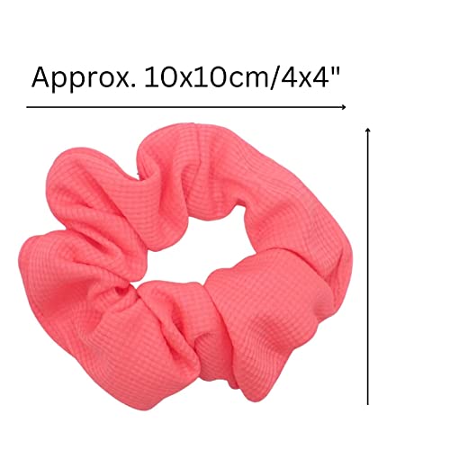 Topkids Accessories 2pcs Regular Bright Neon Scrunchies for 80’s Costume or Neon Raves, Club Scrunchie - Image 2