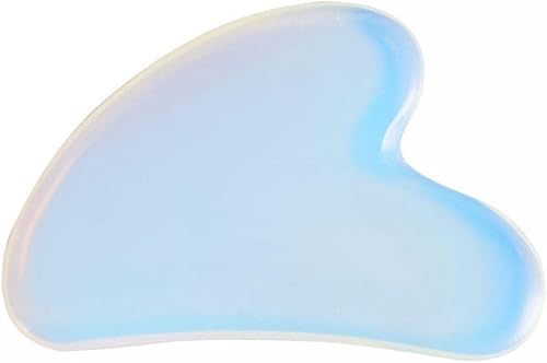 HLbshi Herramienta de cuarzo natural con forma de corazón de cristal Gua Sha, herramienta de masaje de spa, herramienta de masaje facial para