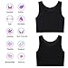XUJI Women Transgender FTM Zip Up Breathable Half Chest Binder Tank Top (B, XL)