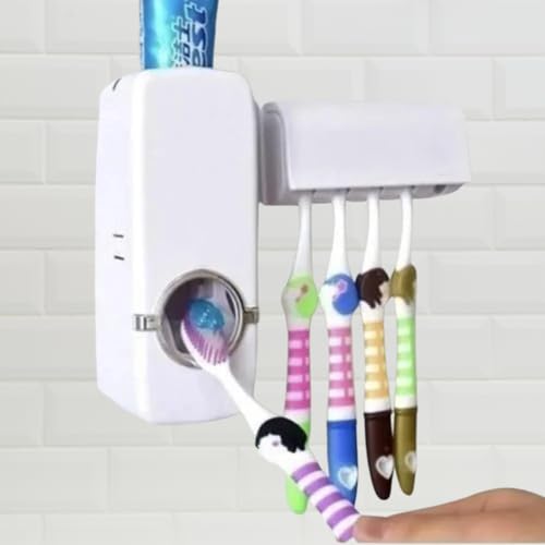 Conjunto Suporte De Escovas Dispenser Para Creme Dental SouFast Premium