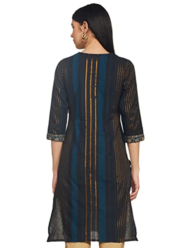 Image of Max Women Cotton Printed Straight Regular Kurta