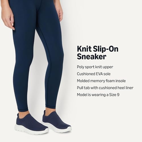 Amazon Essentials Women's Slip-On Lightweight Knit Walking Shoes, Navy, 7.5 - image 3