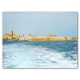 Glücksvilla Mural de pared - Monopoli Skyline Centro Storico Italia - Cuadro en cristal acrílico de 5 mm, 120 x 90 cm, impresión artística de pared