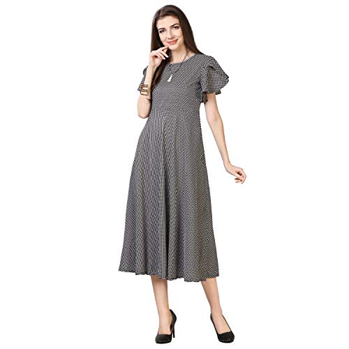 Image of QIQI Women's Crepe A-Line Maxi Casual Dress