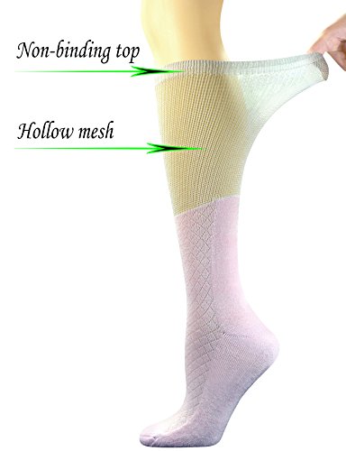 Yomandamor Women's 4 Pairs Non-binding Knee-Hi Boot Socks with Seamless Toe2