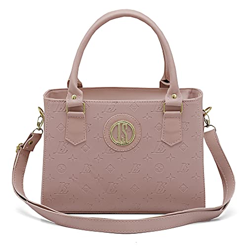 Kit De Bolsa Feminina + Mochila+ Carteira E Lenço De (Rosa)