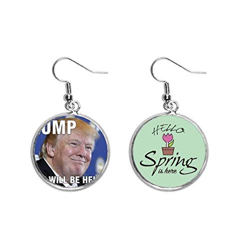 Pendientes de Trump presidente de estilo americano y divertido como colgante decorativo original