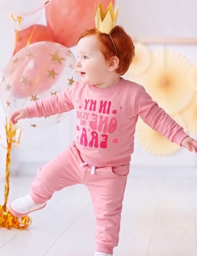 Image of Gnainach Baby Girls Clothes 2 Piece Sweatshirt Toddler Fall Winter Outfit | Long sleeve sweatshirt,Soft,cozy fabric for everyday fall and winter outfits