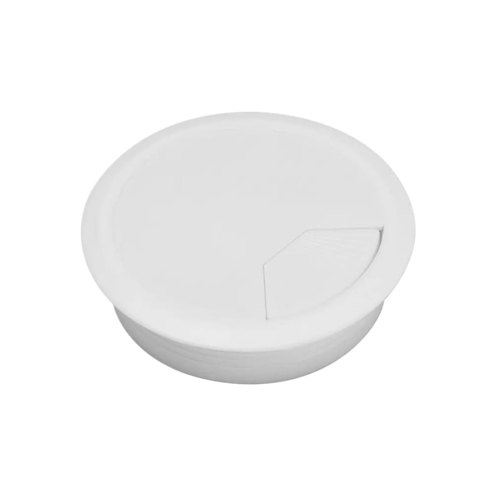 Desk Cable Grommet 50PC 60/80mm Desk Table Plastic Wire Hole Cover Computer Grommet Line Box Fastener(White,80mm)