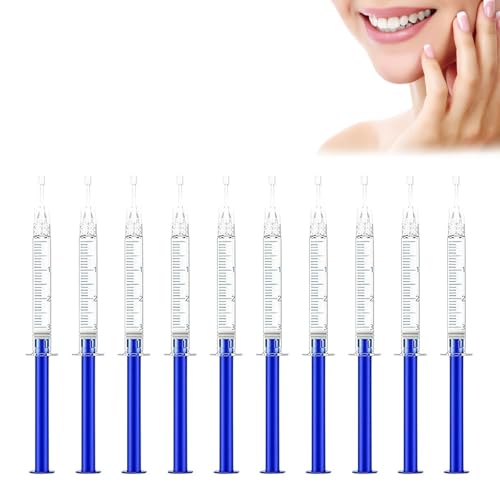 Rudfovn 10PCS Teeth Whitening Gel, 3ML Teeth Whitener Gels Refills, Teeth Bleaching Gel Syringes