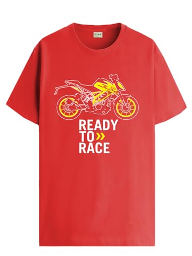 T-shirt imprimé motard homme de qualité supérieure 100% coton