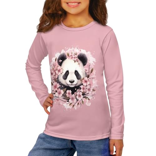 Image of Girls Long Sleeve T Shirt Cute Cartoon Crewneck Shirt for Kids 3-16Y Fall Winter Clothes
