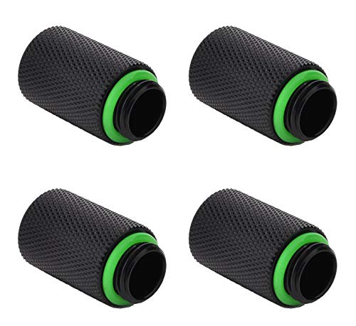 Bitspower BP-MBWP-C62 G1/4" Matte Black IG1/4" Extender - 25mm 4 Pack