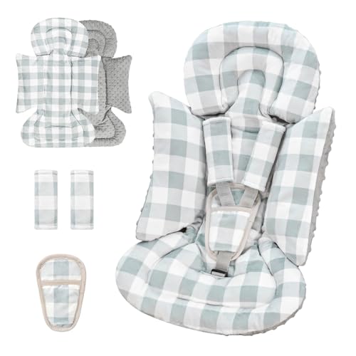 Image of DAYEEBALL Infant Insert, Reversible, Soft, Grey Checkered