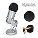 2pcs Professional Microphone Furry Windscreen Foam Wind Cover Muff + Pop Filter Shield Dual Layered Noise Reduction Compatible with Mic Blue Yeti & Blue Yeti Pro