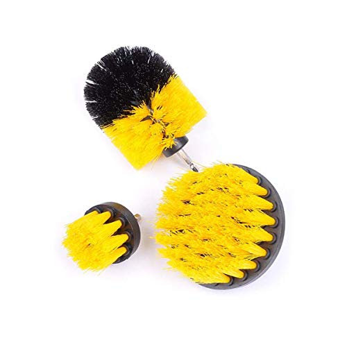 ドリルブラシセットスクラバーブラシ バスルームサーフェス用の3個のクリーニングキット木製の床タイルコーナーキッチン自動車