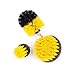 Ensemble de brosses de forage Brosses à récurer, Kit de nettoyage 3 pièces pour surfaces de salle de bain Planchers en bois Carrelage Coins Cuisines Voitures (Doré)