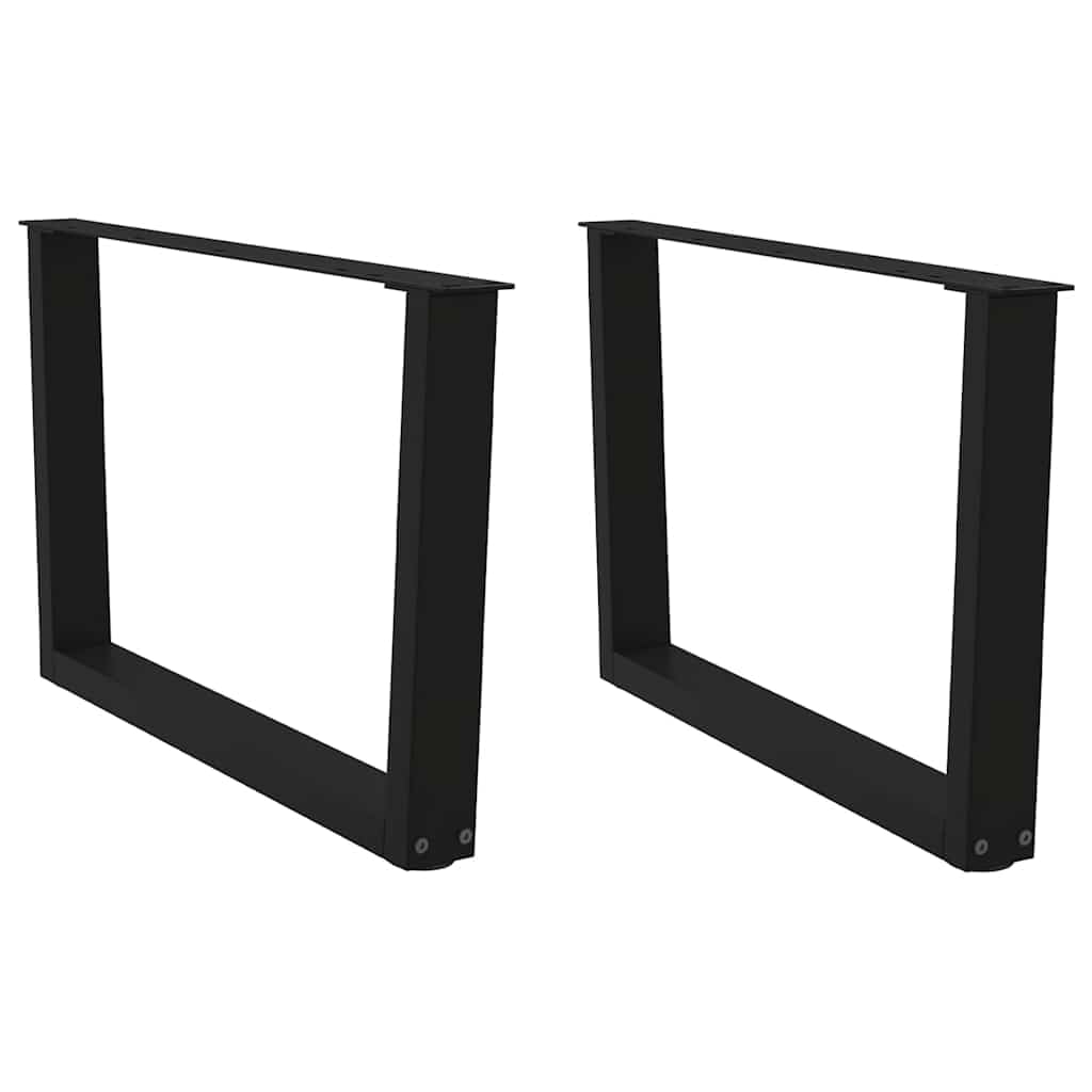 Pied de table basse acier noir hauteur 42 cm réglable lot de 2