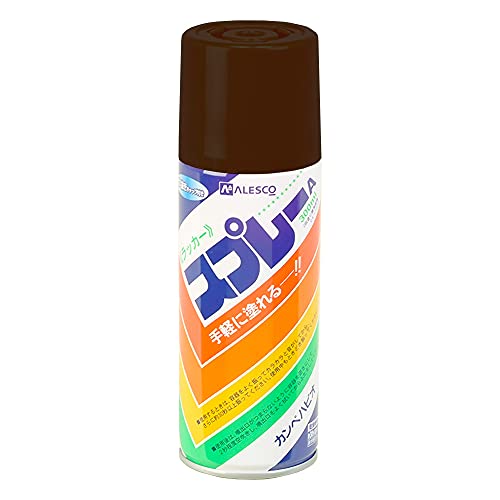 カンペハピオ スプレー 塗料 油性 つやあり ラッカー系 速乾性 カンペラッカースプレーA ちゃ色 300ML 日本製 00537644282300