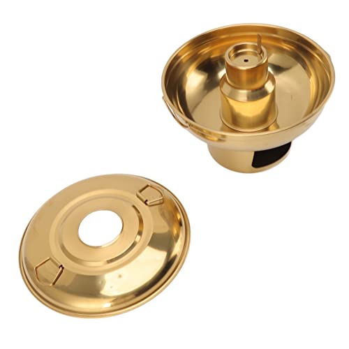 Olla caliente portátil de acero inoxidable para 1 persona color dorado miniatura 4