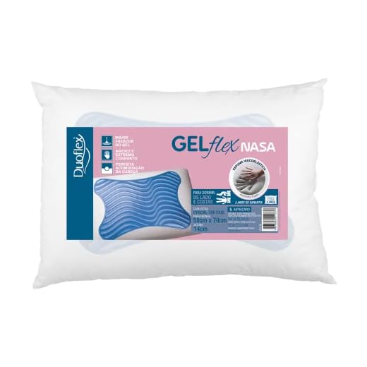 Travesseiro Gelflex Nasa, Duoflex, Branco, Espuma e Gel 100% Poliuretano