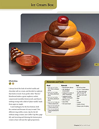 Creative Wooden Boxes from the Scroll Saw: 28 Useful & Surprisingly Easy-to-Make Projects (Fox Chapel Publishing) Patterns and Step-by-Step for Jewelry Boxes, Pivot Lids, Food-Shaped Boxes, and More - Image 6