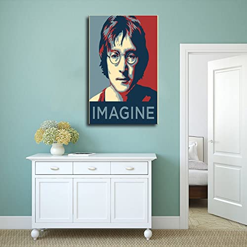 Poster John Lennon (5) sur toile pour décoration de chambre à coucher, paysage sportif, bureau, chambre, cadeau, style cadre, 50 x 75 cm - Les Beatles, Paul McCartney, John Lennon, RIngo Starr, George Harrison Poster John Lennon (5) sur toile pour décoration de chambre à coucher, paysage sportif, bureau, chambre, cadeau, style cadre, 50 x 75 cm – Image 5