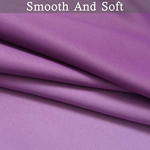 Image of SimpleHome 84 Inch Long Ombre Curtains Blackout White and Purple Room Darkening Curtain Thermal Insulated Grommet Window Drapes for Living Room /Bedroom, Purple,52x84 inches | Room Darkening Curtains,Light Blocking Thermal Insulated Grommet Window Curtains for Living Room,2 Panels,84 Inches Length