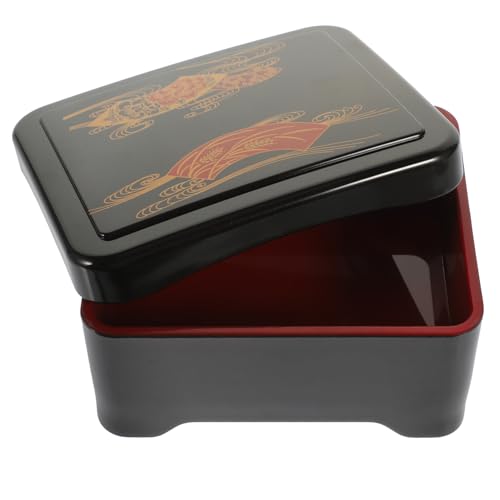 HEALEEP 1pc Portable Sushi and Dessert Food Box Multi-purpose Container for Grilled Eel over Rice Lunch and Snacks Safe for All Ages Creative Patterns