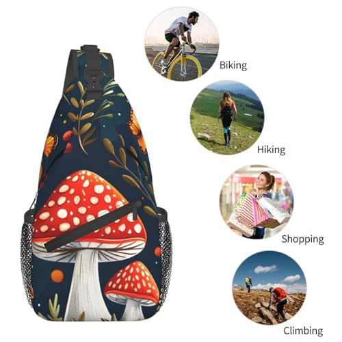 Bolso bandolera para mujer y hombre con diseño de mariposa y flor miniatura 6