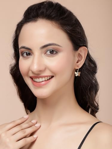 Image of Scintillare By Sukkhi Vintage Fashionable Stylish Gold Plated Multi Shaped Hoop & Drop Style Combo Earrings for Women & Girls|Pair of 12|CBE107207