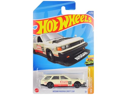 Hot Wheels Nissan Maxima Wagon Drift Car #68 'Motul Cream con rayas rojas HW...
