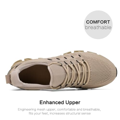 Image of Mens Slip On Walking Shoes Blade Non Slip Tennis Running Shoes Lightweight Workout Breathable Mesh Fashion Sneakers