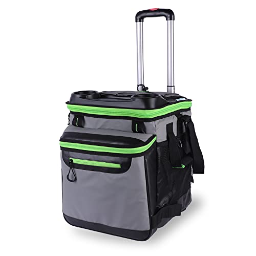 Olivia & Aiden Insulated Rolling Beach Cooler With All Terrain Wheels For Beach, Camping And Picnic | Leak Proof And Collapsible | Large 60 Can Capacity #TOP2