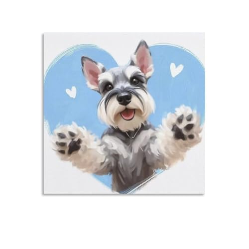 Poster Schnauzer 16 toile idée cadeau décoration murale salon originale