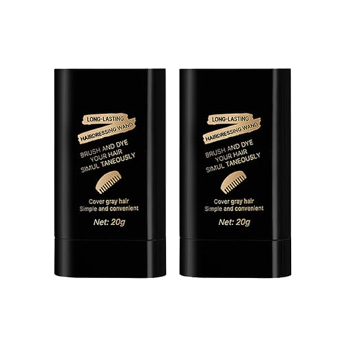 2Pack Safe and Convenient Comb Hair Dye, Portable Hair Dye Comb For Gray Hair Coverage, Waterproof and Sweat-Proof, 2 in 1 Instant Dye, for Women & Men(BLACK)