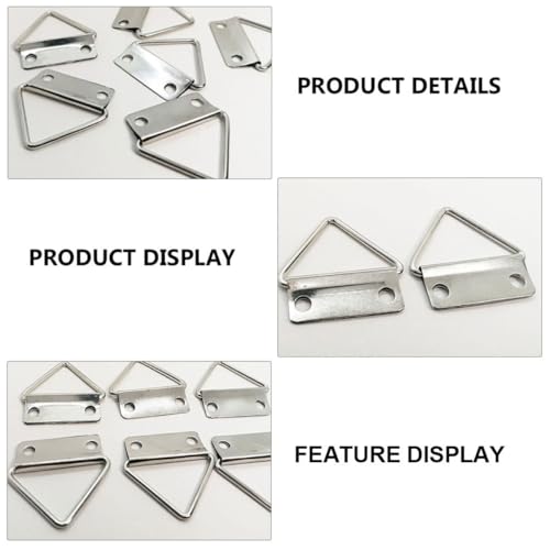 Image of UKCOCO 100Pcs Triangle Hanging Hooks for Picture Frames Mirrors Paintings Photo Frame Hangers Easy to Use Wall Mount Hardware