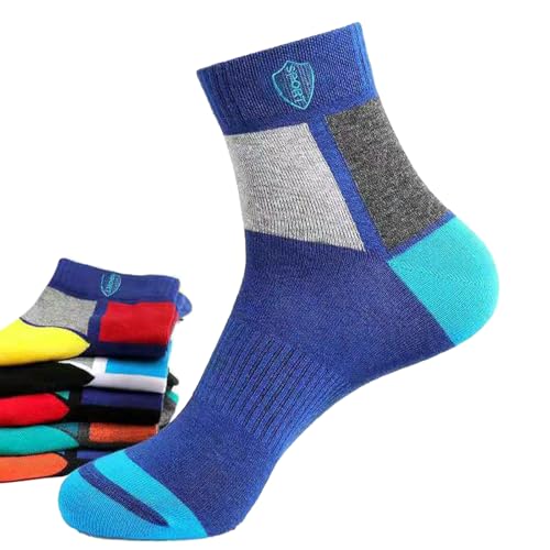 5 pares - Versión coreana de calcetines de tubo medio, absorben el sudor, modernos, versátiles, cómodos y delicados calcetines deportivos, Calcetines de tubo medio [escudo clásico], talla única