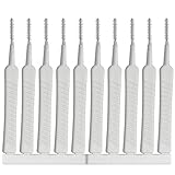 MEETOOT 50pcs Multifunctional Mobile Phone Charging Port Cleaning Brush 65mm Dust Shower Hole Cleaning Mini Brush Bendable Mini Soft Round Brushes