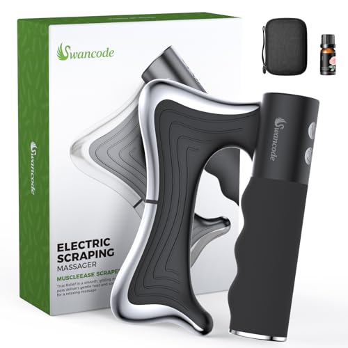 swancode Heated Muscle Scraper 3 Adjustable Intensity Modes with LED Display 38-46 Warm Therapy & Vibration Full Body Use Ergonomic Design Rechargeable Wireless